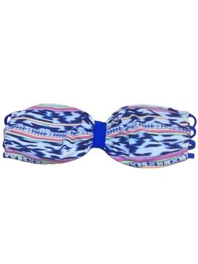 Victoria's Secret PINK Tribal Print Bandeau Bikini Top Blue Size Extra Small XS